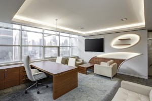 Salon blanc moderne