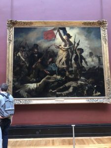 Huile sur toile d'Eugène Delacroix "La liberté guidant le peuple"