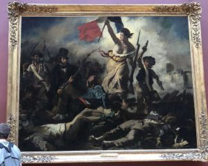 La toile "La liberté guidant le peuple"