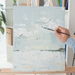Acrylic paint is best for painting on burlap