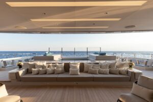 The decoration of a luxury yacht